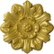 Ekena Millwork Emery Leaf Ceiling Medallion, Hand-Painted Rich Gold, 7 5/8"OD x 1"P CM07EMRGS - alternate 1